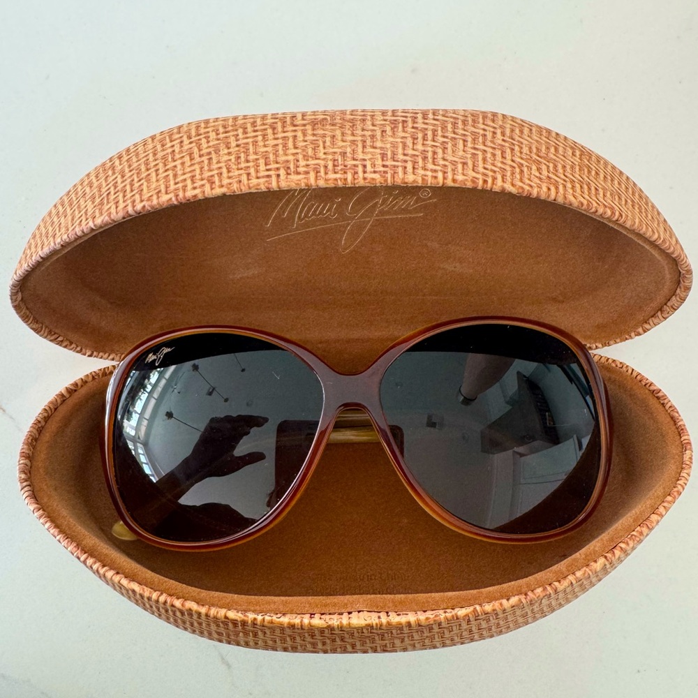 Maui Jim Brown Sunglasses with Protective Case